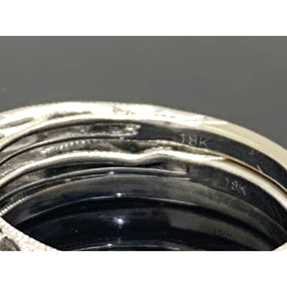 Parade Wedding Set 18k White Gold Diamond Engagement Ring Band Women's 6.25-6.5 - Picture 10 of 14